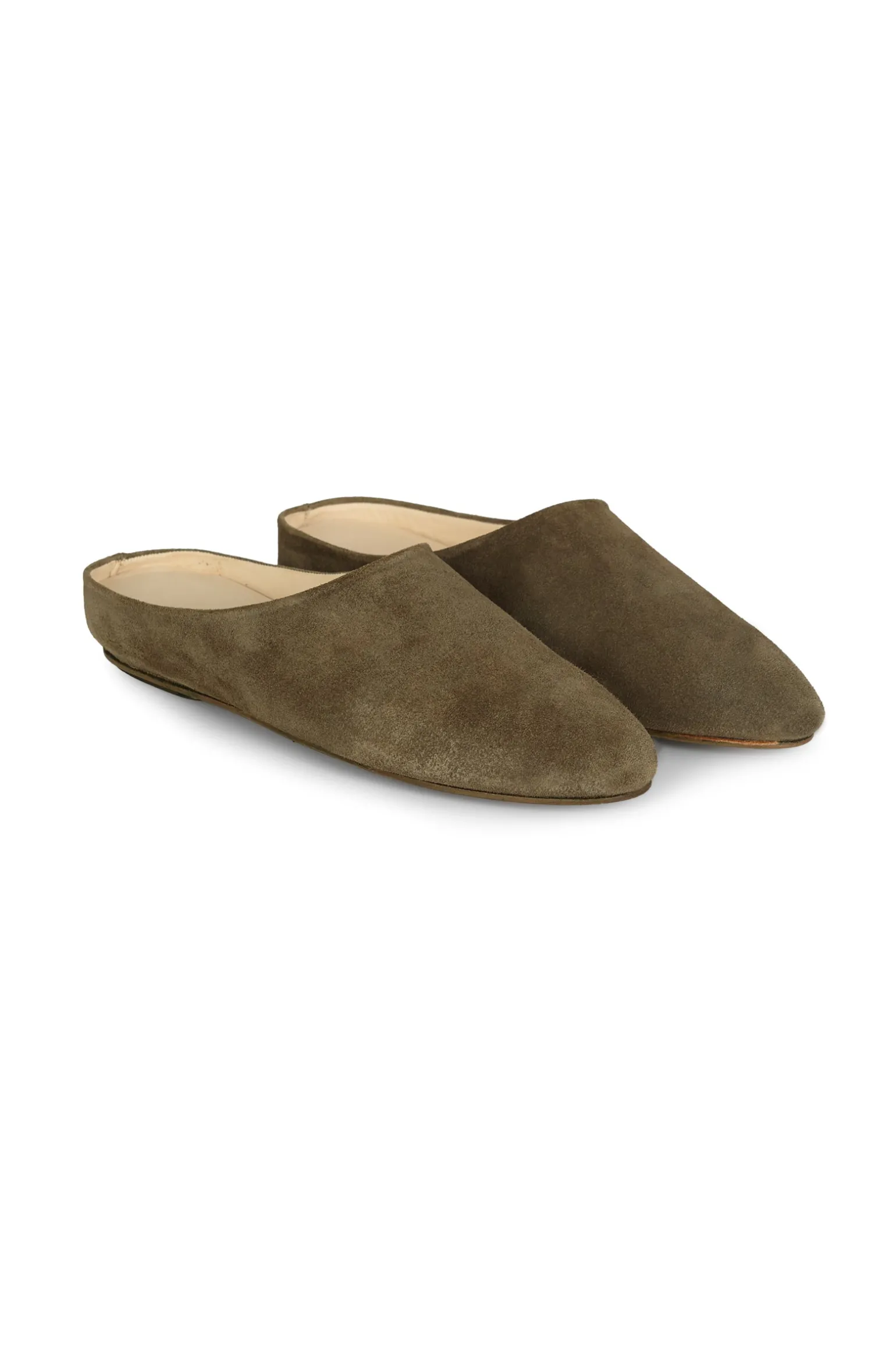 Kibal, men's slippers in suede dark green