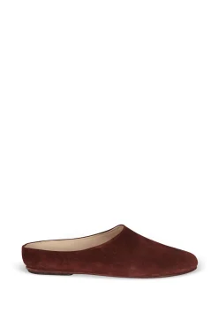 Kibal, women's mules in burgundy suede