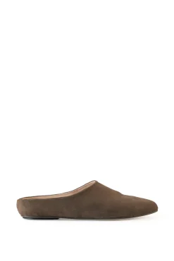 Kibal, women's mules in olive suede
