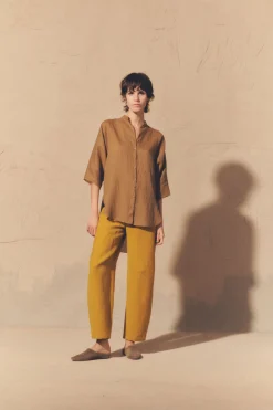 Kibal, women's mules in olive suede