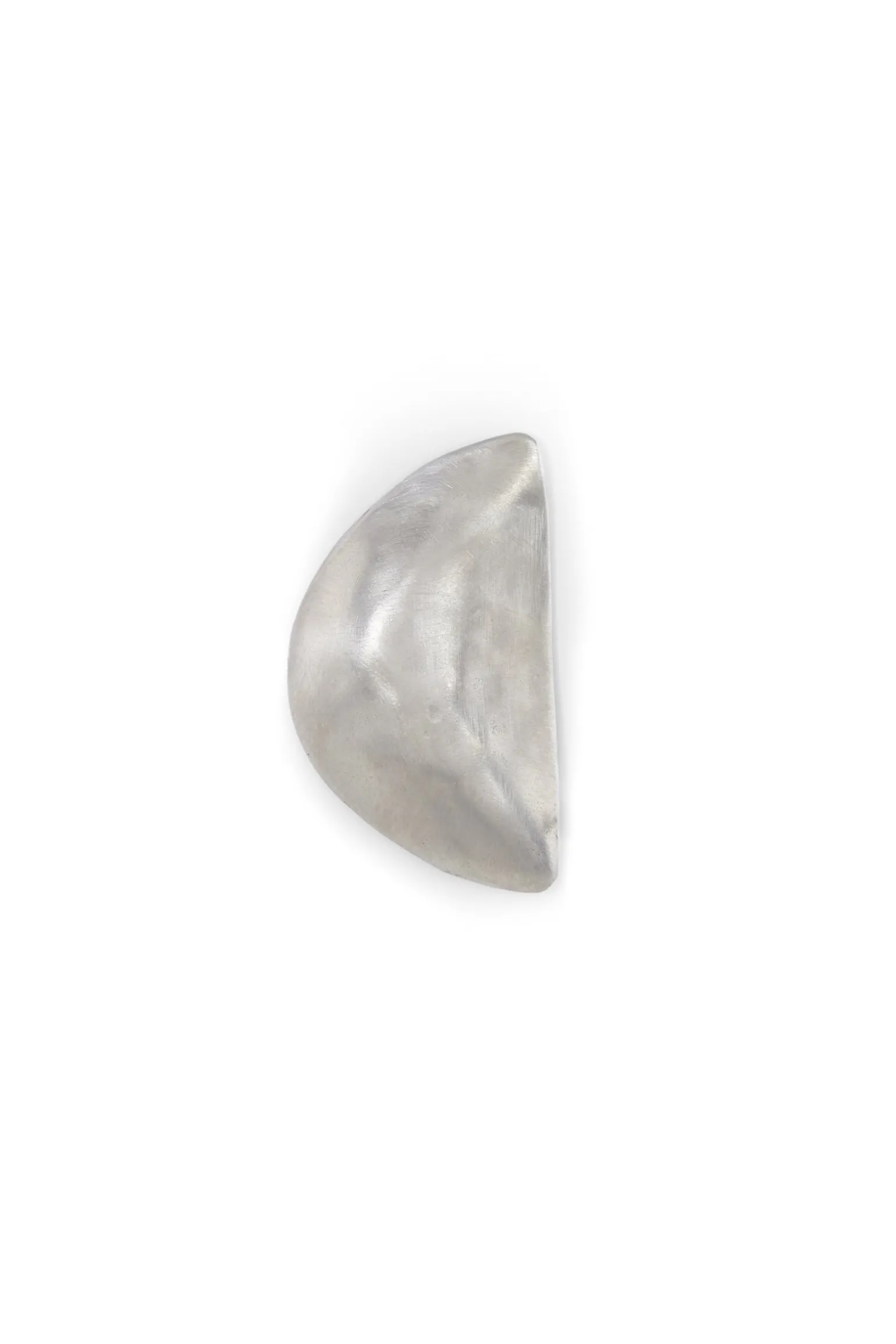 Kuu left, silver triangular earring