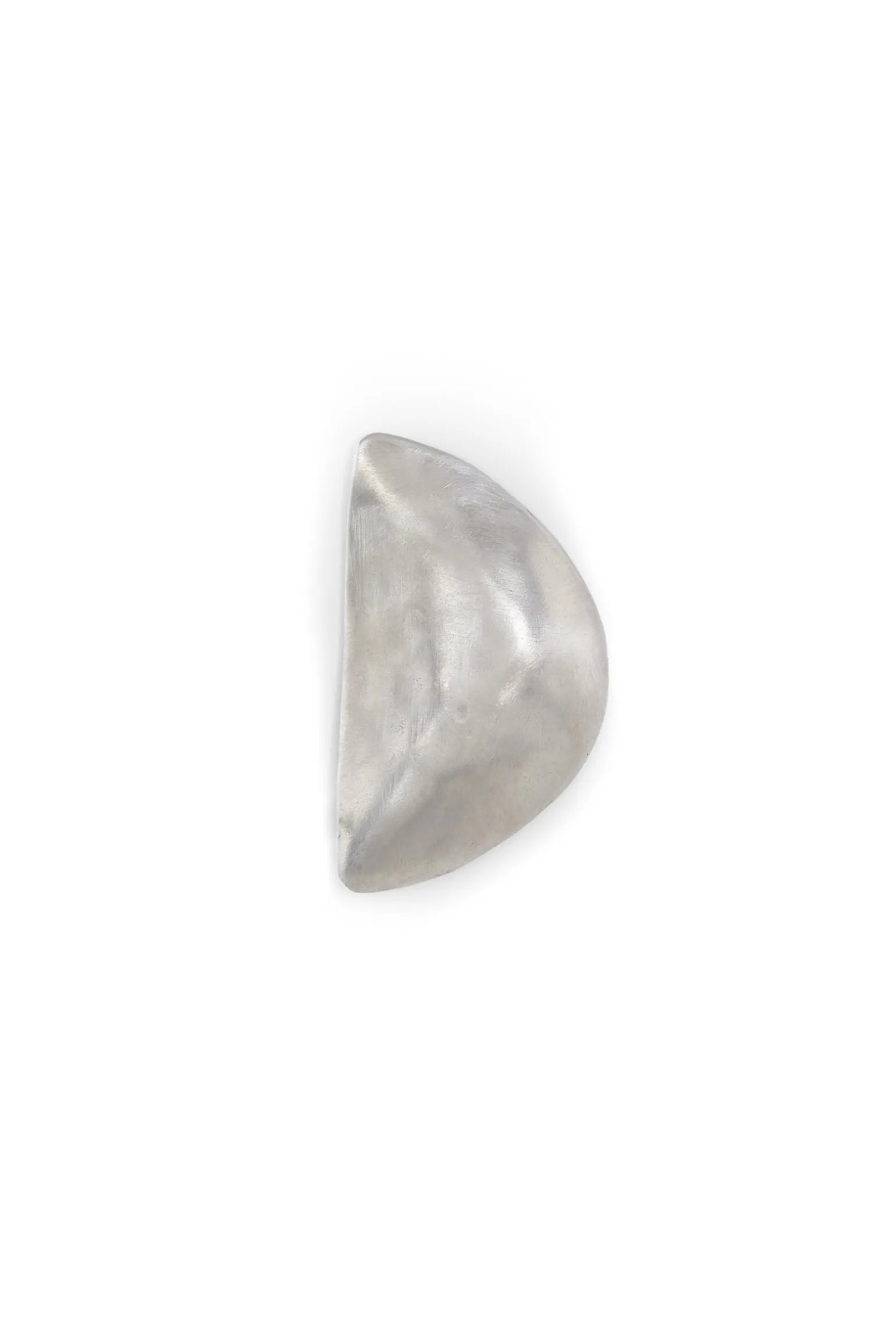 Kuu right, silver triangular earring