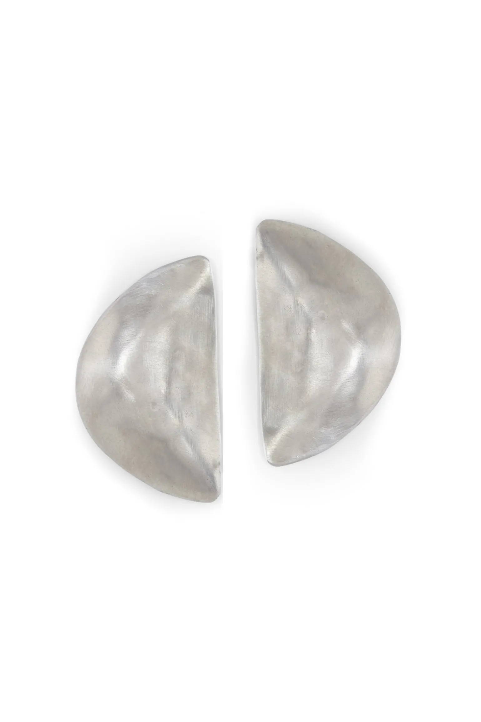 Kuu right, silver triangular earring