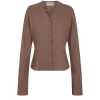 Lanna, cappuccino jacket in virgin wool and cashmere