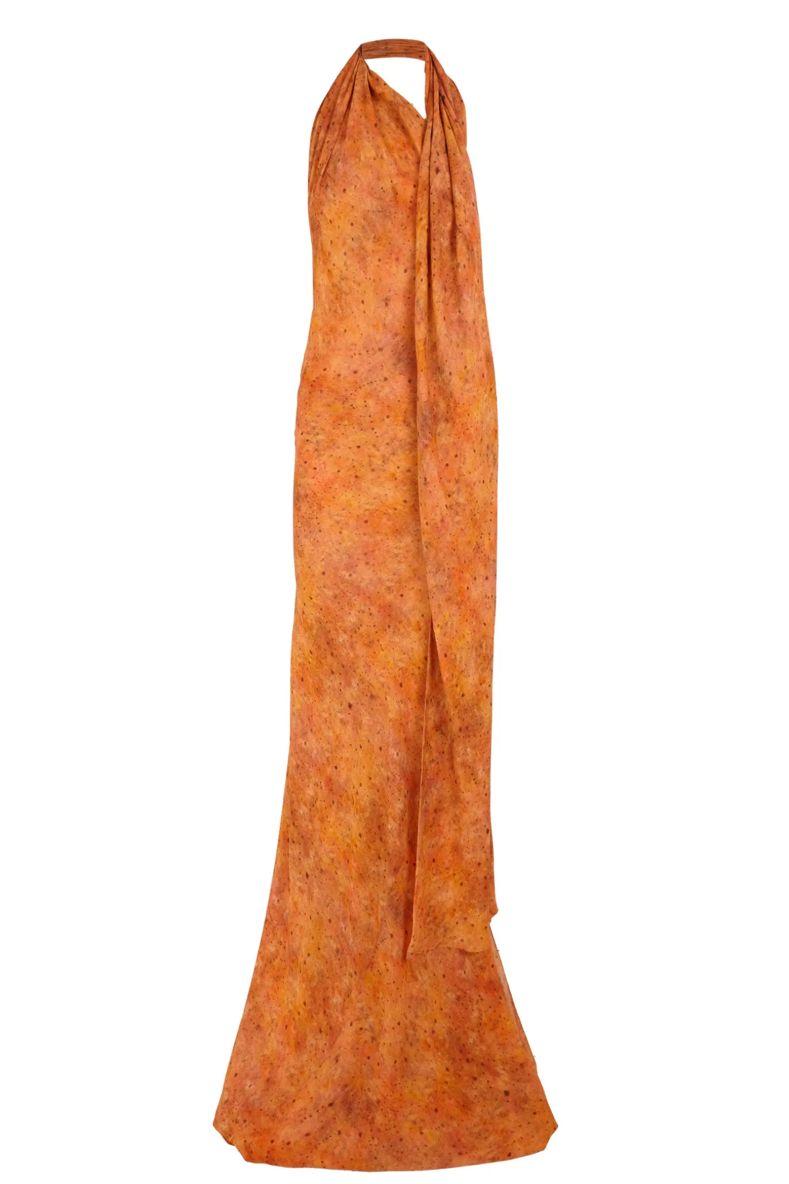 Lara, sora print long silk dress