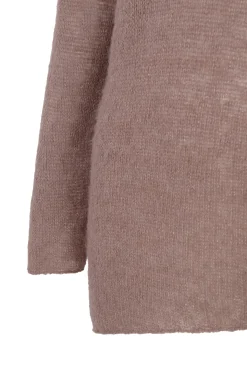 Lena, cocoa alpaca merino wool and silk jumper
