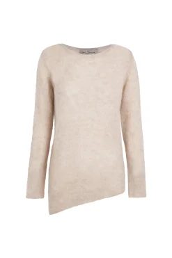 Lena, ecru alpaca, merino wool and silk jumper