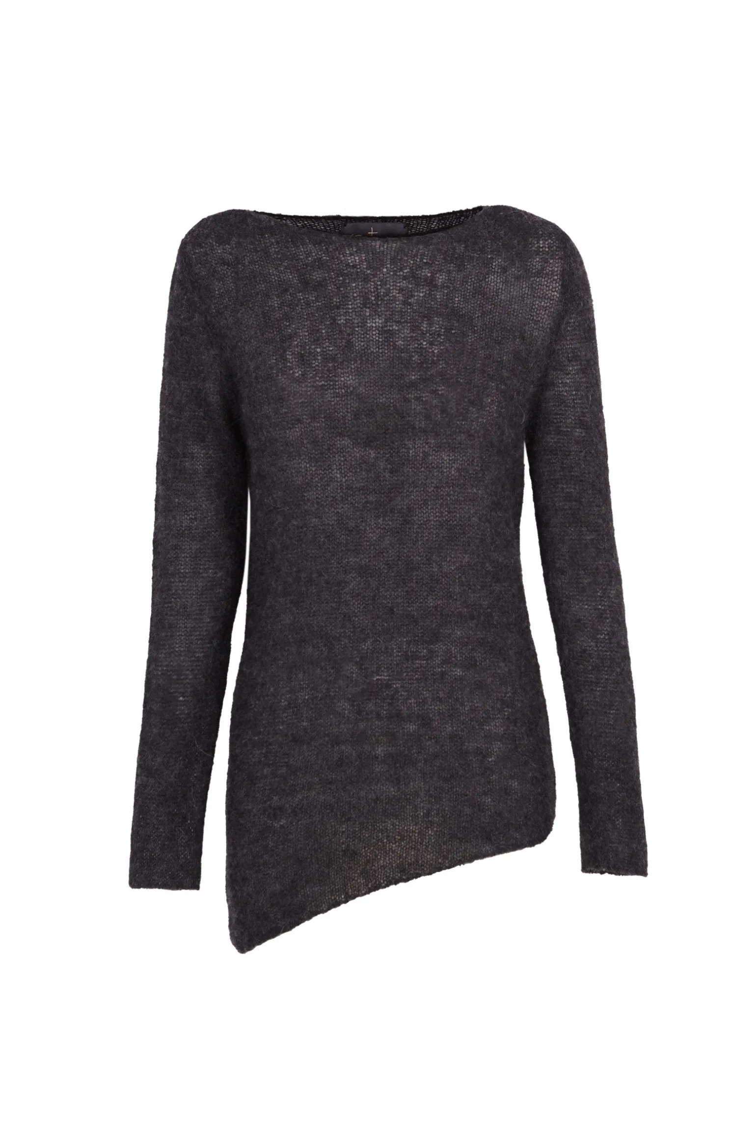 Lena, graphite alpaca, merino wool and silk jumper