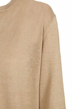 Lian, beige linen knit cardigan