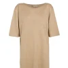 Lian, beige linen knit t-shirt