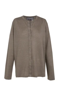 Lian, mink linen knit cardigan