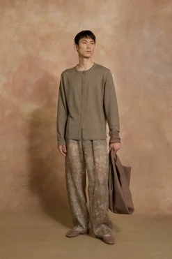Lian, mink linen knit cardigan