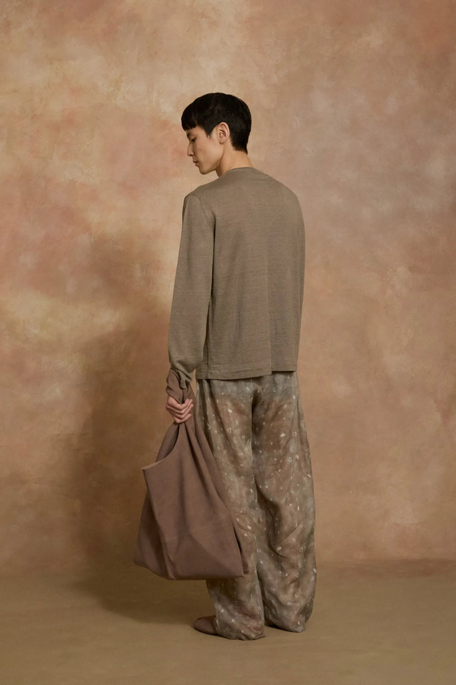 Lian, mink linen knit cardigan