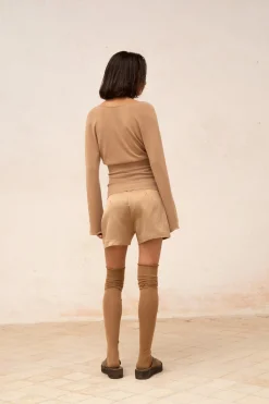 Liana, cocoa cashmere top