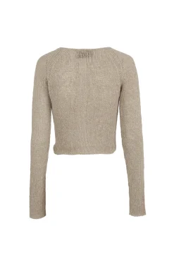 Lierre, light olive knitwear cardigan