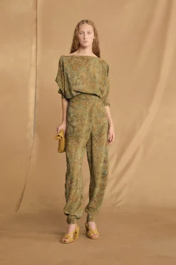 Lil, trap print silk pants