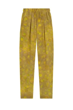 Lili, lima print silk pants