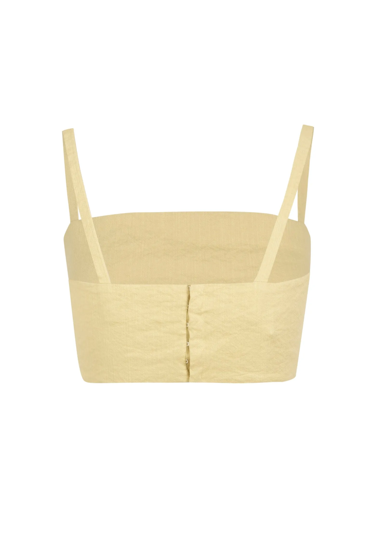 Limon, pale yellow bustier top