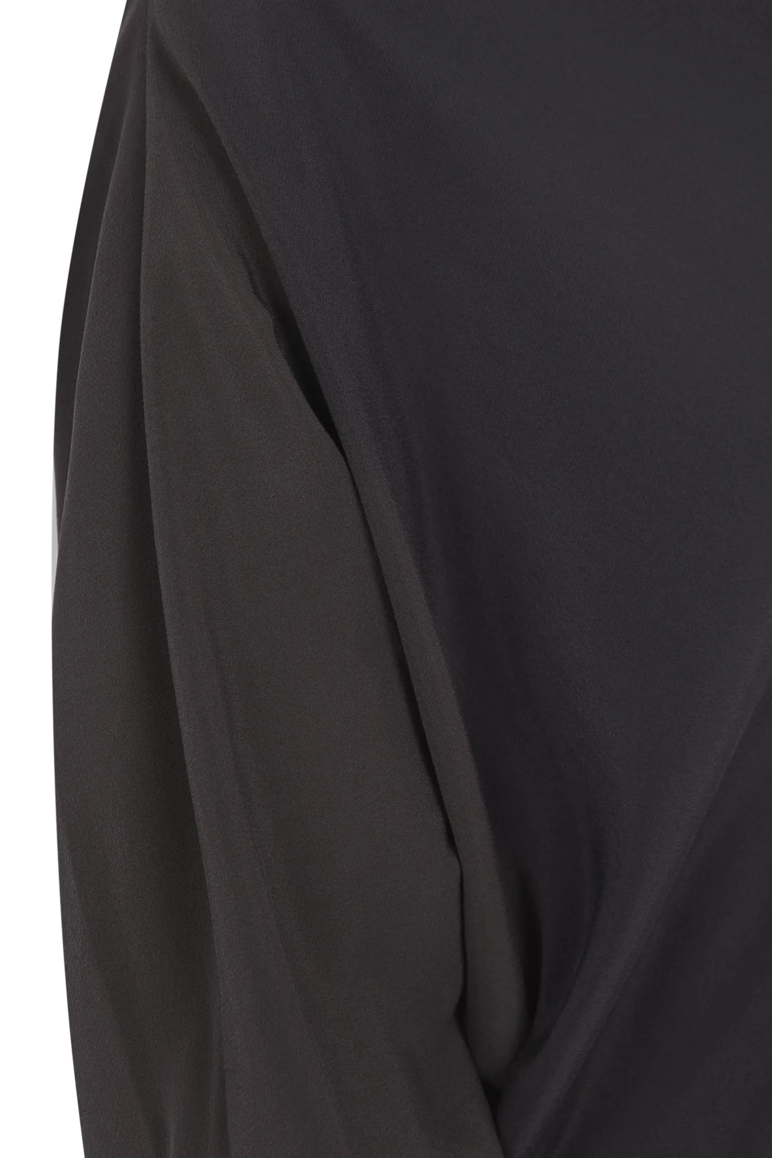 Liv, graphite stretch silk blouse