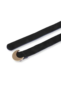 Luna, black suede belt