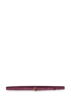 Luna, burgundy suede belt