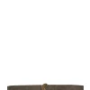 Luna, dark green suede belt