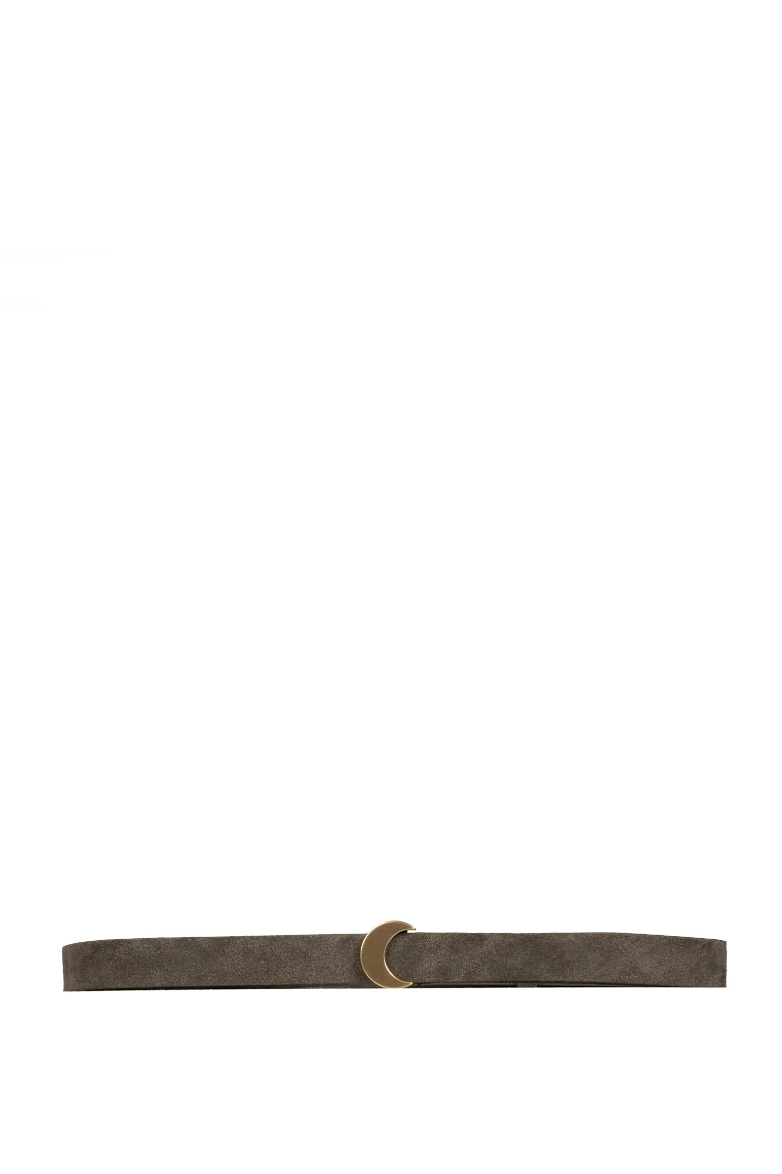 Luna, dark green suede belt