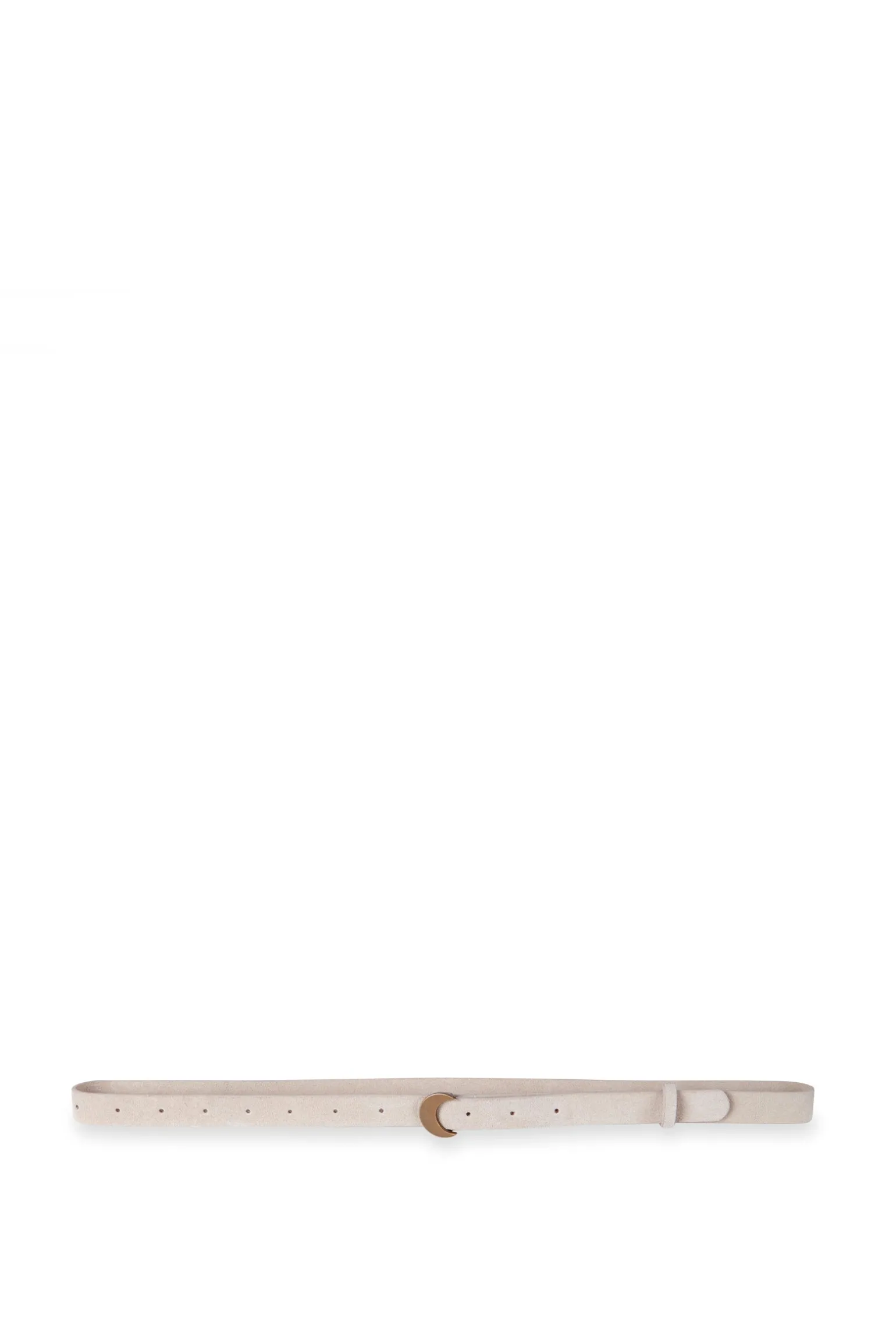 Luna, ecru suede belt