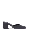 Luna, graphite suede mule