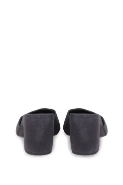 Luna, graphite suede mule