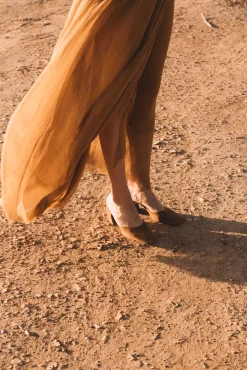 Luna, mule in brown suede