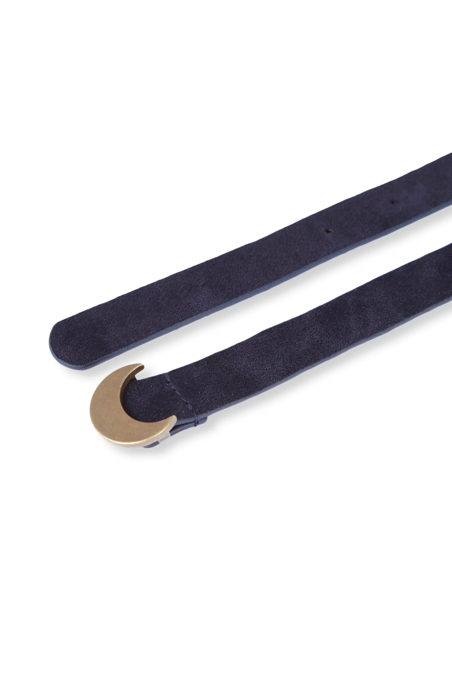 Luna, navy suede belt