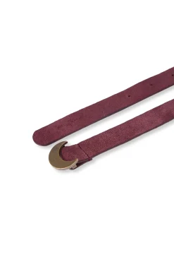 Luna, wine suede belt