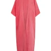 Lupe, pink striped maltinto linen coat