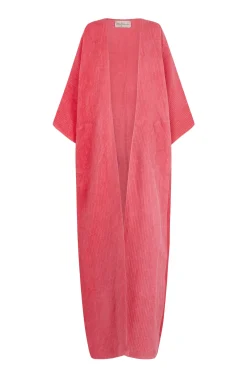 Lupe, pink striped maltinto linen coat