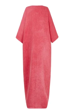 Lupe, pink striped maltinto linen coat