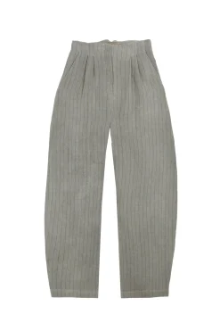 Lupe, sky blue striped linen pants