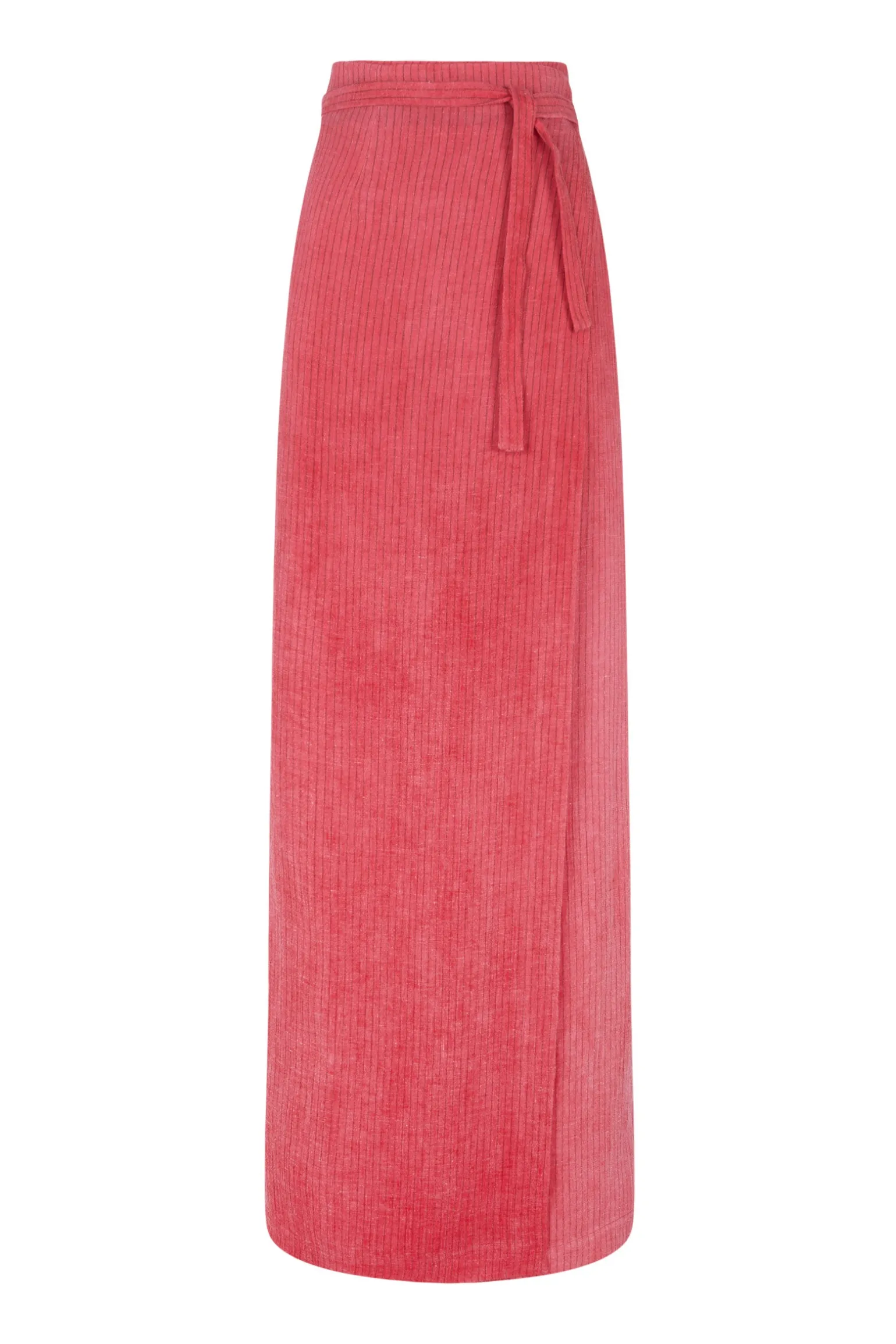 Lupe, striped maltinto linen skirt