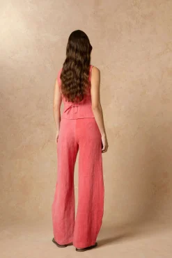 Lupe, striped maltinto linen pants