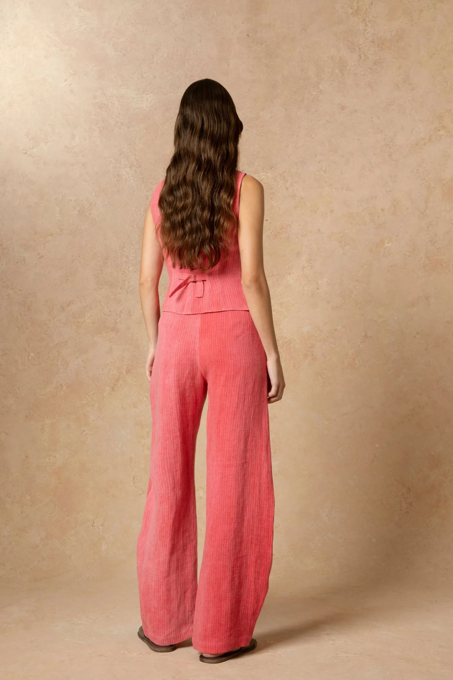 Lupe, striped maltinto linen pants