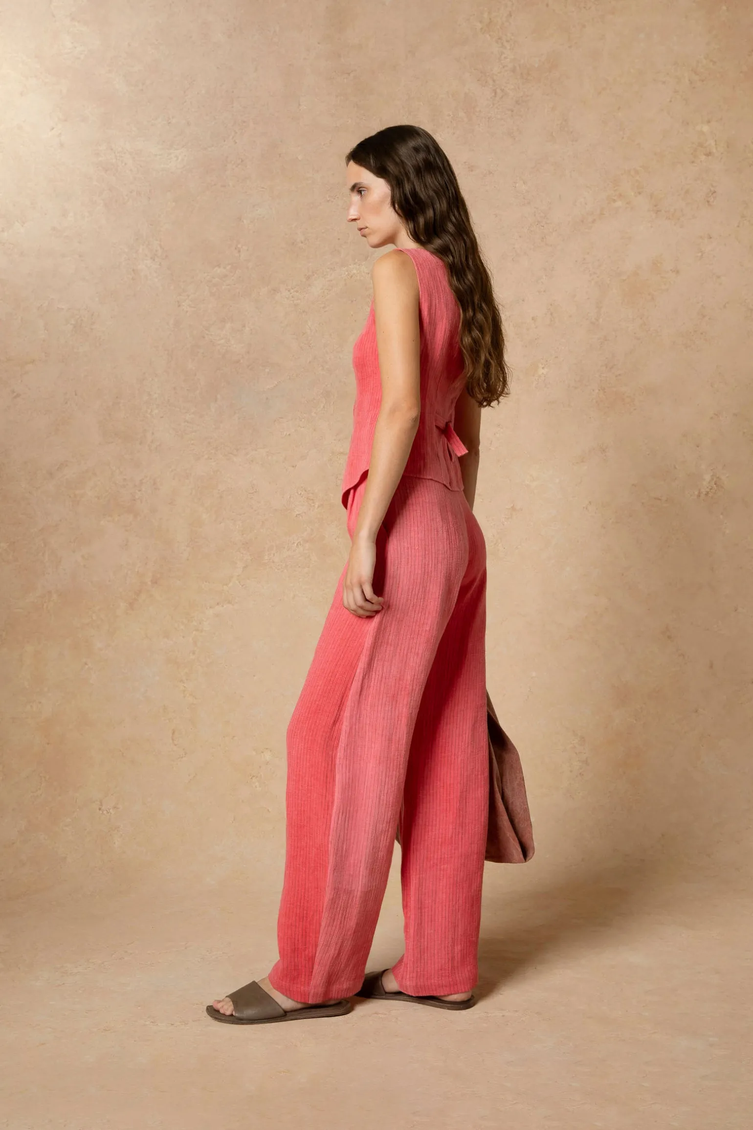 Lupe, striped maltinto linen pants