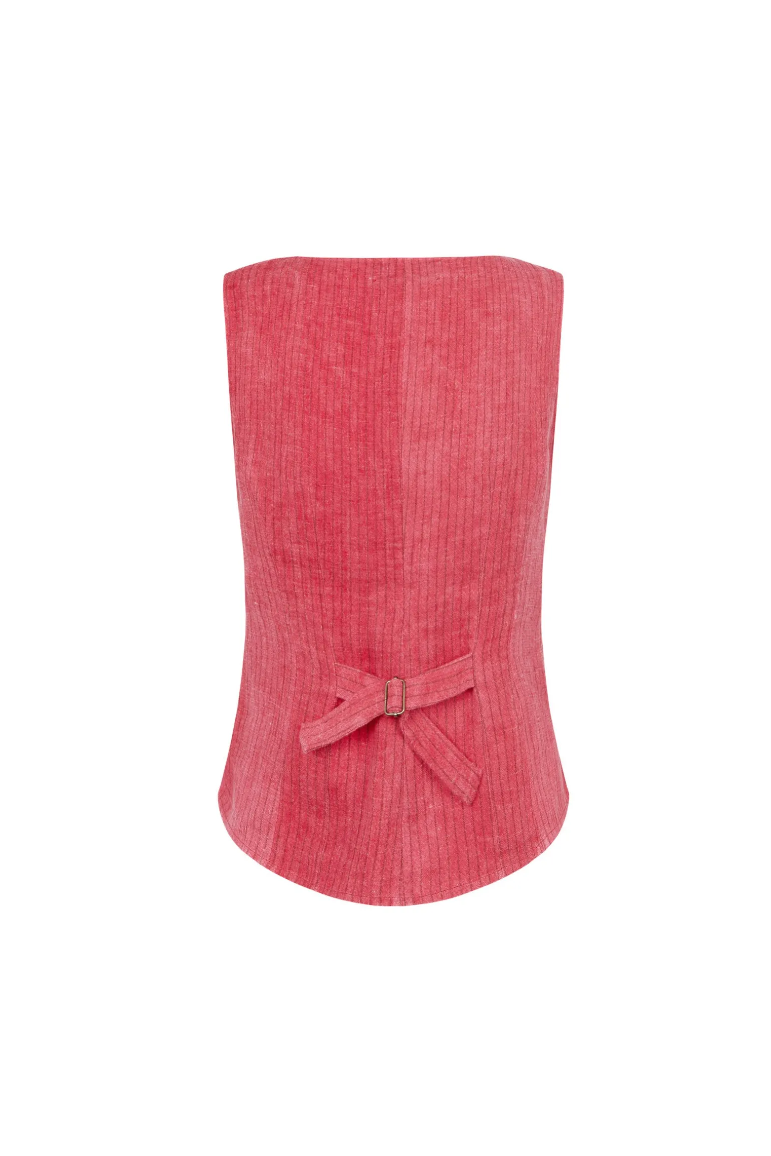 Lupe, striped maltinto linen vest