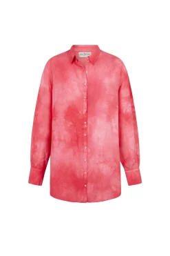 Lupita, pink maltinto silk shirt