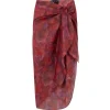 Lyn, indira print sarong skirt in ramie
