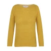 Lyn, yellow jumper in an alpaca, cashmere and silk blend