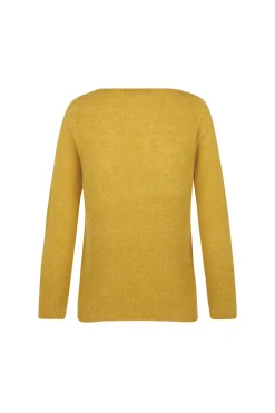 Lyn, yellow jumper in an alpaca, cashmere and silk blend