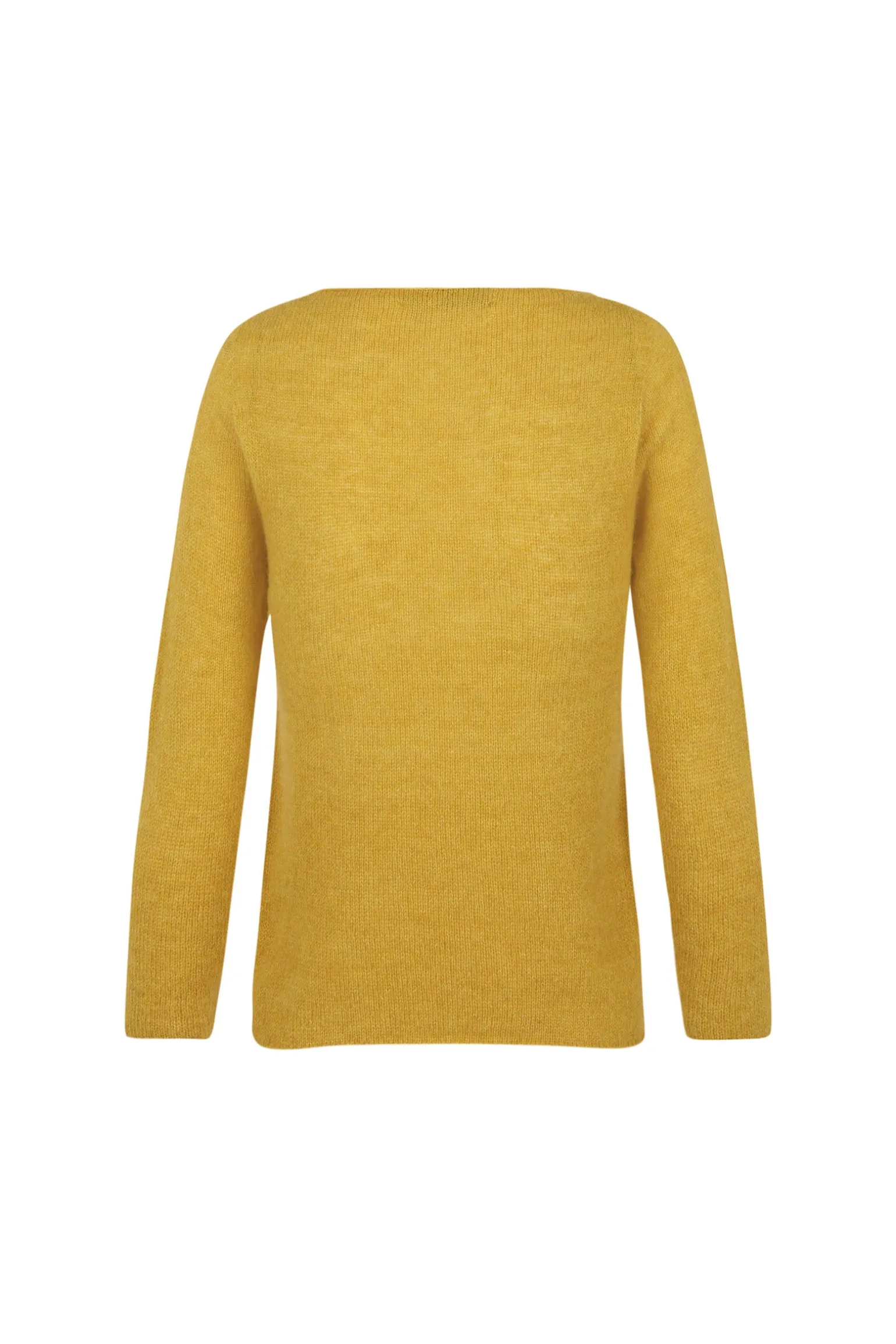 Lyn, yellow jumper in an alpaca, cashmere and silk blend