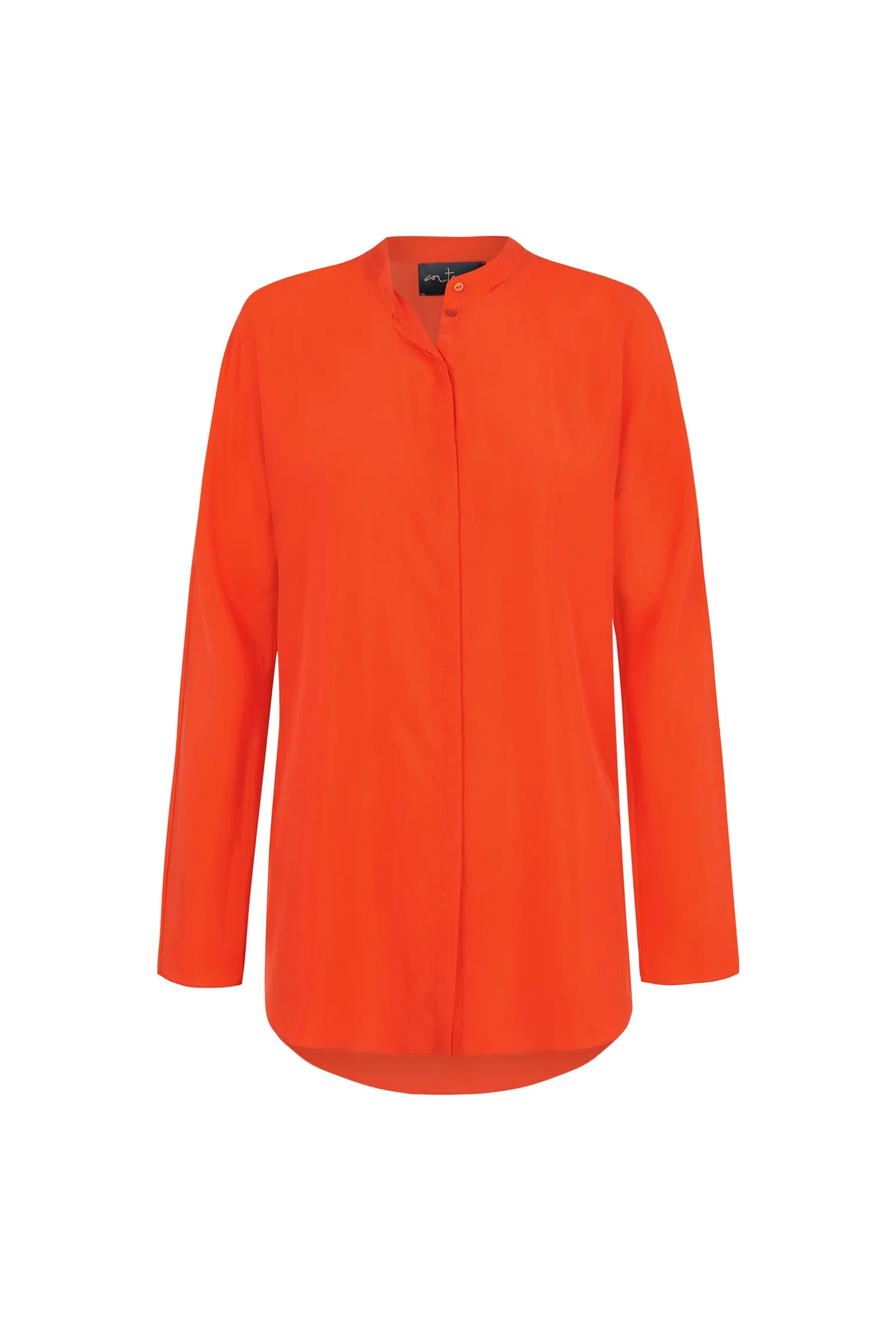 Macho, red silk shirt