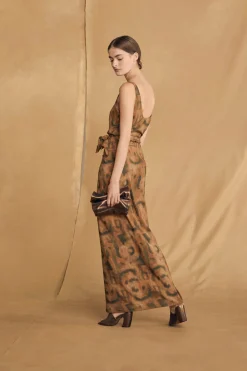 Mala, taiyo print silk dress