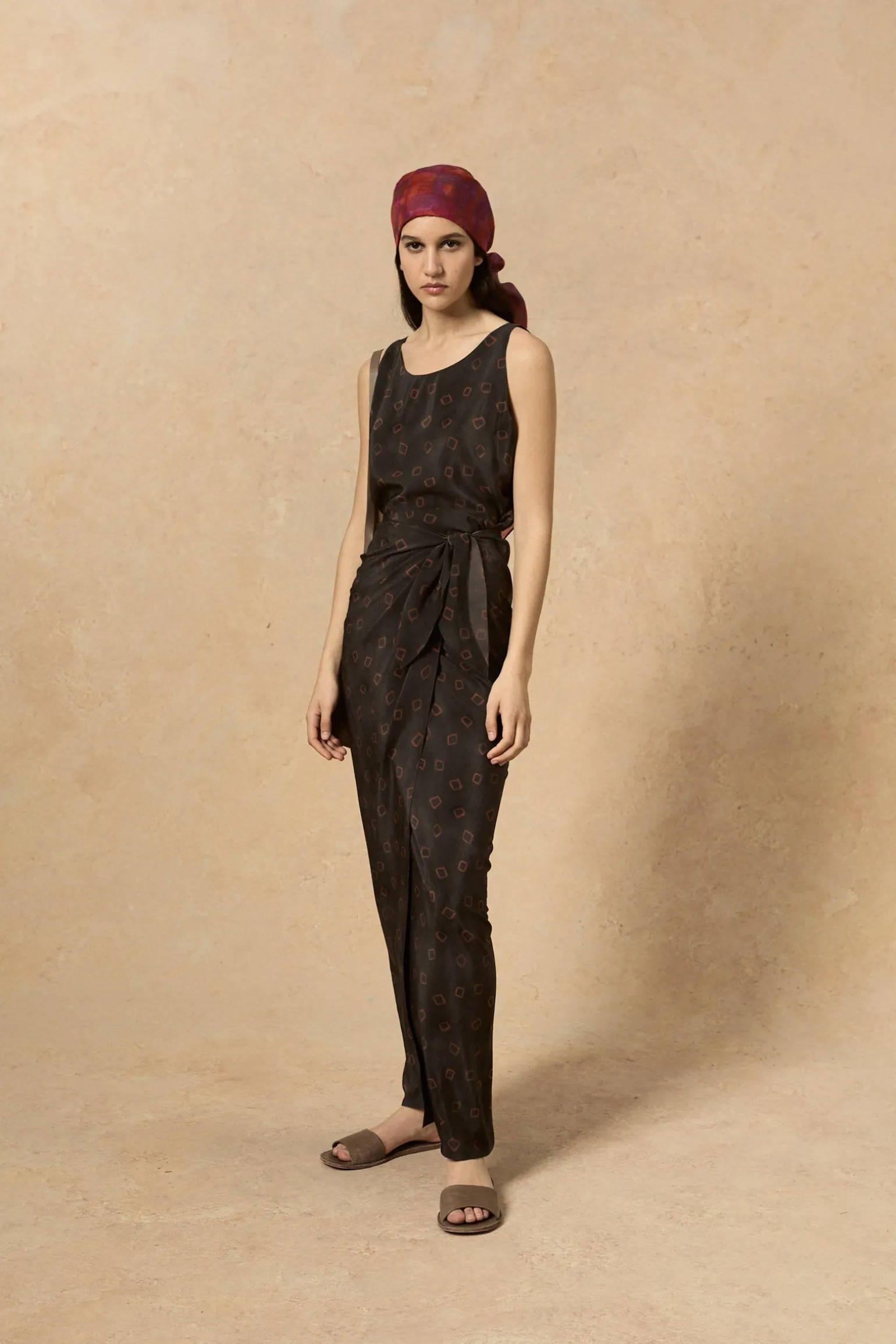 Malena, daria print silk dress